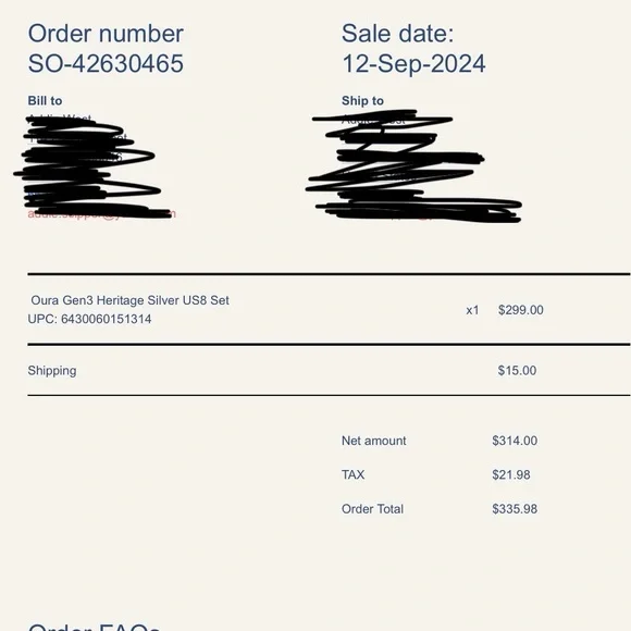 Oura Gen3 Heritage Silver US8 Set